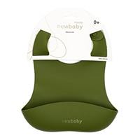 New Baby silicone bib in olive green