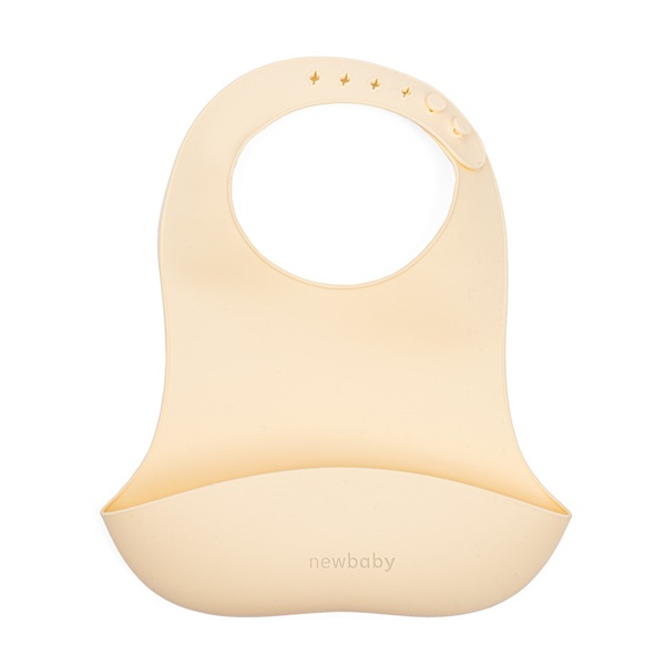 Silicone Bib New Baby Beige