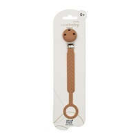 Silicone pacifier clip New Baby brown