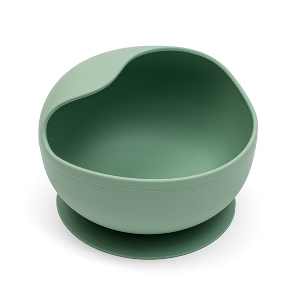 Baby silicone bowl with suction cup New Baby green