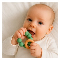Baby silicone teether with balls New Baby grey