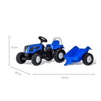 Pedal tractor with trailer Rolly Kid Landini blue