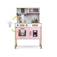 Milly Mally Bjorn Pink Wooden Play Kitchen for Kids