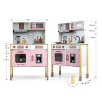 Milly Mally Bjorn Pink Wooden Play Kitchen for Kids