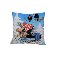 Children's pillow Little Mole 30x30 cm snowmobile