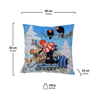 Children‘s pillow Little Mole 30x30 cm snowmobile