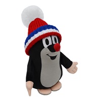 Plush toy Little Mole 25 cm beanie red tricolor