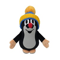 Plush toy Little Mole 25 cm beanie yellow and blue