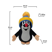 Plush toy Little Mole 25 cm beanie yellow and blue