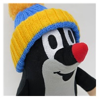 Plush toy Little Mole 25 cm beanie yellow and blue