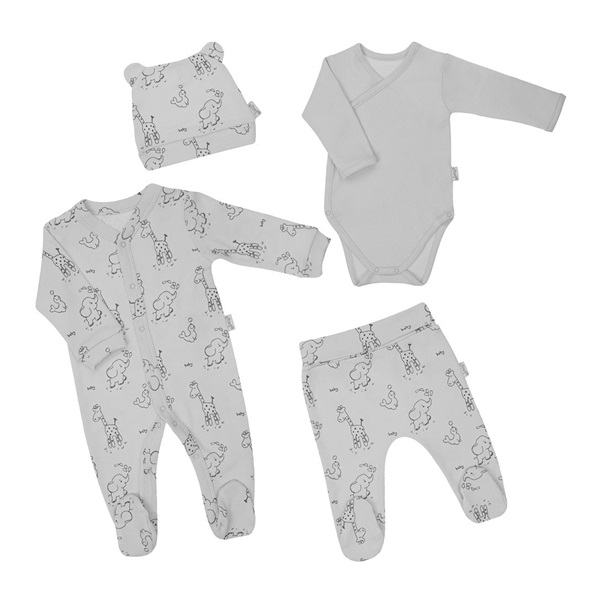 Maternity Baby Set Nicol Baby Animals grey