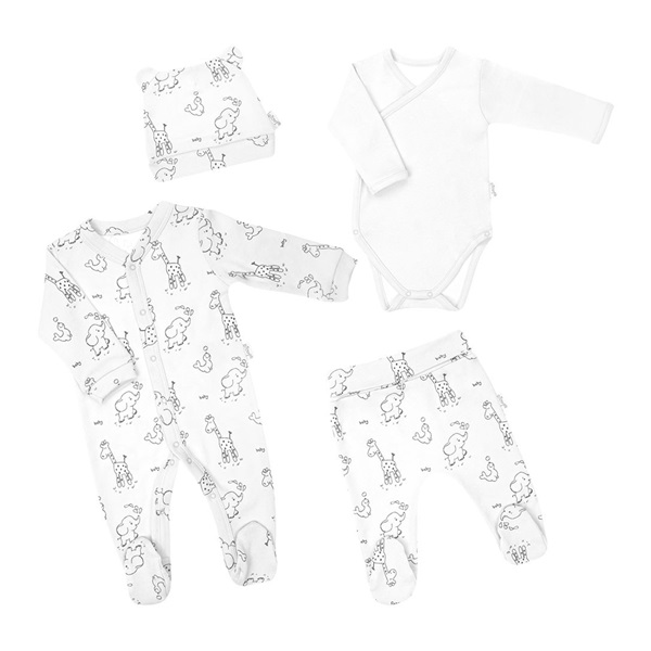 Maternity Baby Set Nicol Baby Animals White