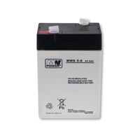 AGM Gel Battery 6V 5Ah Faston 187 MWS 5-6 Maintenance-Free