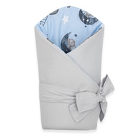 Double sided baby wrap New Baby Teddy bear in space 80x80 cm