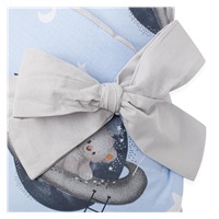 Double sided baby wrap New Baby Teddy bear in space 80x80 cm