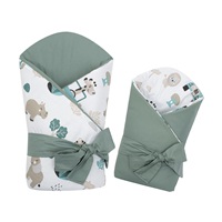 Double sided baby wrap New Baby Safari II  80x80 cm mint