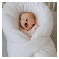 Luxury feather-Filled Swaddle Blanket New Baby- feather filling 80x80 cm