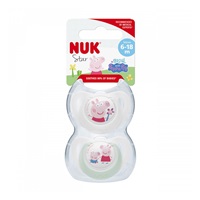 Baby soother Star Peppa Pig NUK 6-18m   2 pieces