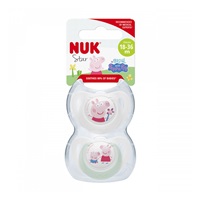 Baby soother Star Peppa Pig NUK 18+m   2 pieces