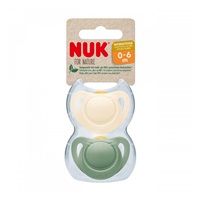 NUK For Nature Latex Soother 0-6m 2 pcs box green