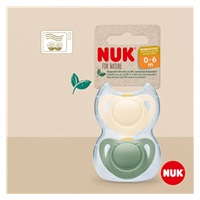 NUK For Nature Latex Soother 0-6m 2 pcs box green