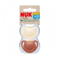 NUK For Nature Latex Soother  6-18 m 2 pcs box red