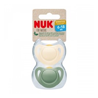 NUK For Nature Latex Soother  6-18 m 2 pcs box green