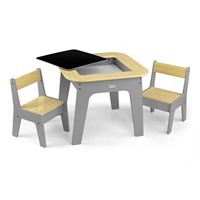 Children‘s table and chair Milly Mally Olaf Blocks Dark Grey