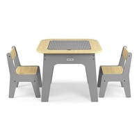 Children‘s table and chair Milly Mally Olaf Blocks Dark Grey