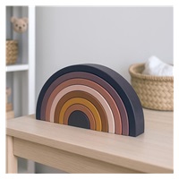 Wooden Rainbow Brown Montessori Baby Mix
