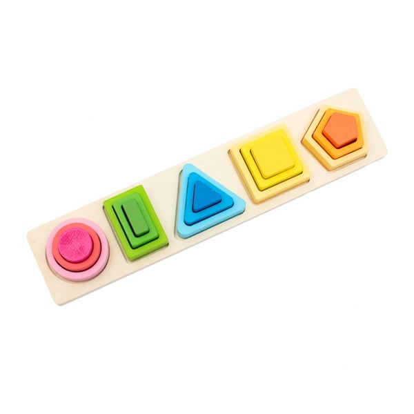 Montessori Baby Mix Wooden Shapes and Colors Puzzle