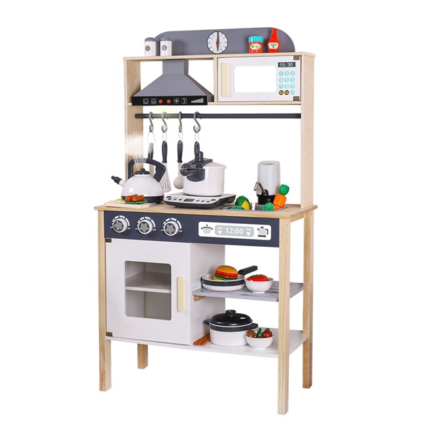 Wooden toy kitchen for children with accessories Scandi Montessori Baby Mix