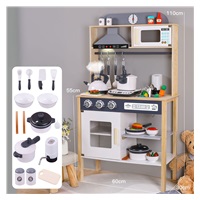 Wooden toy kitchen for children with accessories Scandi Montessori Baby Mix