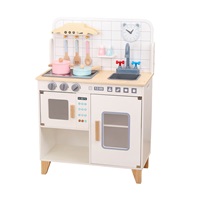 Wooden toy kitchen for children with accessories Montessori Baby Mix white