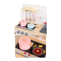 Wooden toy kitchen for children with accessories Montessori Baby Mix white