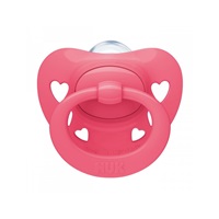 NUK Signature pacifier 6-18 m pink heart, size 6-18 m