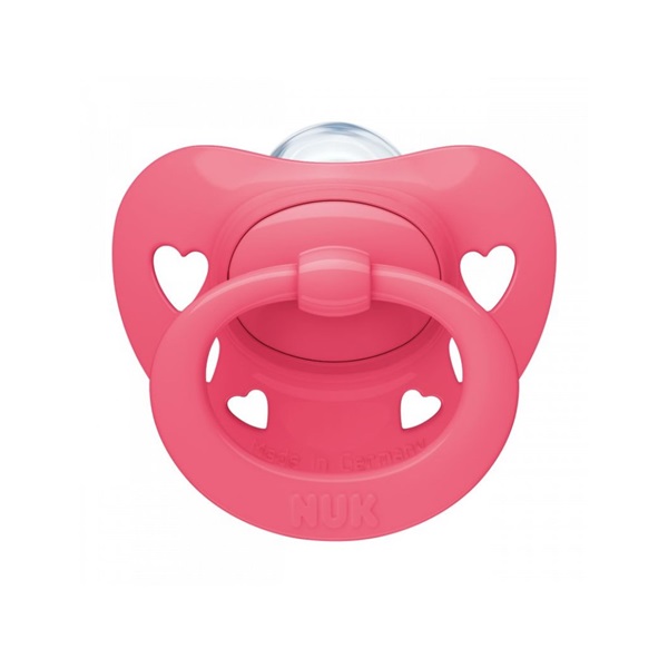 NUK Signature pacifier 6-18 m pink heart, size 6-18 m