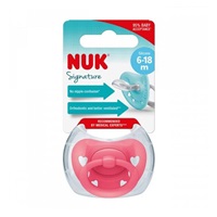 NUK Signature pacifier 6-18 m pink heart, size 6-18 m