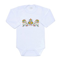 Baby bodysuit with print New Baby Folk Pattern