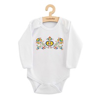 Baby bodysuit with print New Baby Folk Pattern