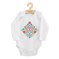 Baby bodysuit with print New Baby Folk Pattern birds