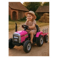 Baby Mix Erick electric tractor with remote control pink