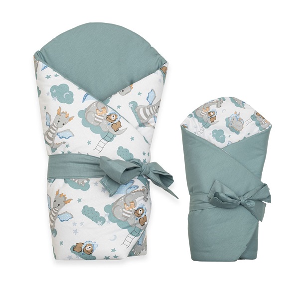 Double sided baby wrap New Baby Dragon 80x80 cm