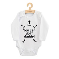 Baby bodysuit with print New Baby You can do it daddy!