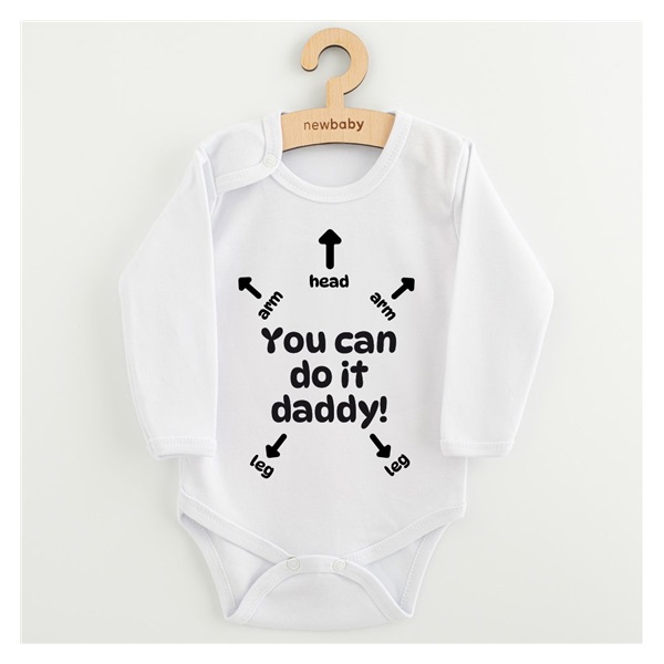 Baby bodysuit with print New Baby You can do it daddy!