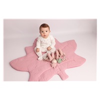 BAZÁREK Mušelínová hrací deka New Baby Maple Leaf pink