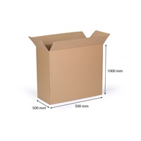 Cardboard flap box 500x500x1000 mm five-layer