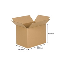 Cardboard flap box 500x200x400 mm three-layer