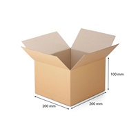 Cardboard flap box 200x200x100 mm three-layer