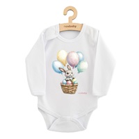 Baby bodysuit with print New Baby Rabbit with balloons